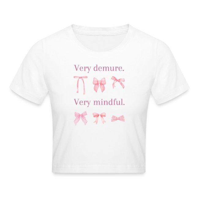 white crop top product with trendy dainty bow design